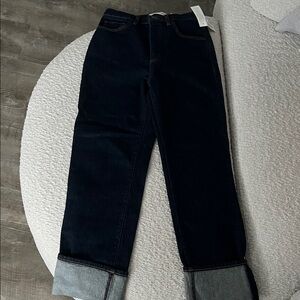 Aritzia Dark Indigo Straight Leg Jeans